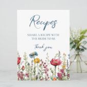 Liefde in Bloom Waterverf Wildflowers Tafelborden (Staand voorkant)