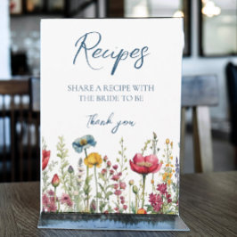 Liefde in Bloom Waterverf Wildflowers Tafelborden