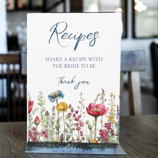 Liefde in Bloom Waterverf Wildflowers Tafelborden