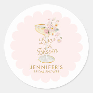 Liefde in Bloom Wedding Shower Favoriet Ronde Sticker