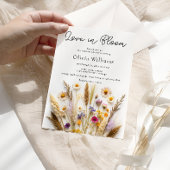 Liefde in Bloom Wildbloemen Bruidsdouche Uitnodigi Kaart