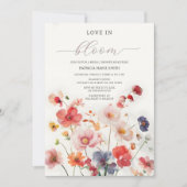 Liefde in Bloom Wildbloemen Bruidsdouche Uitnodigi Kaart (Voorkant)