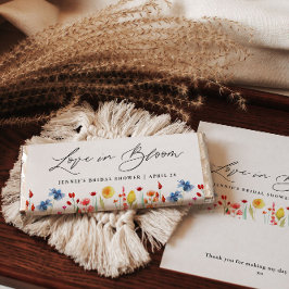 Liefde in Bloom Wildbloemen Snoep Bar Wrapper Flyer