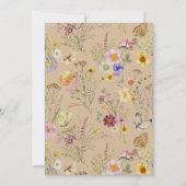 Liefde in Bloom Wildflower Boheems Vrijgezellenfee Kaart (Achterkant)