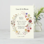 Liefde in Bloom Wildflower Boheems Vrijgezellenfee Kaart (Staand voorkant)