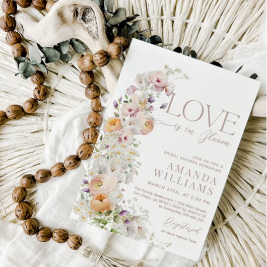 Liefde in Bloom Wildflower Boho Vrijgezellenfeest Kaart