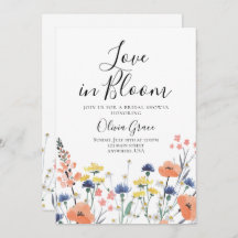 Liefde in Bloom Wildflower bruidsdouche Uitnodigin