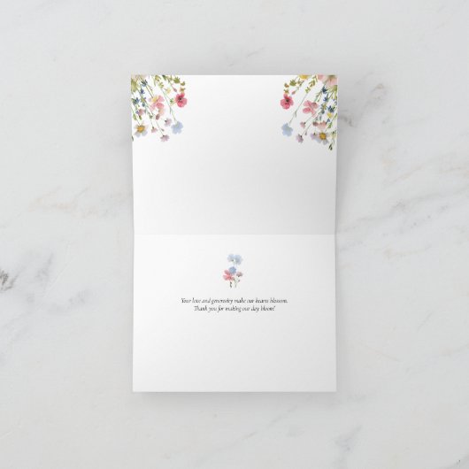 Liefde in Bloom Wildflower Dank u Kaarten (Binnen)
