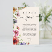 Liefde in Bloom Wildflower Floral Vrijgezellenfees Bedankkaart (Staand voorkant)