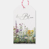 Liefde in Bloom Wildflower Floral Vrijgezellenfees Cadeaulabel (Achterkant)