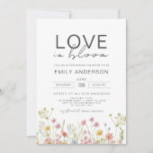 Liefde in Bloom Wildflower Floral Vrijgezellenfees Kaart (Voorkant)