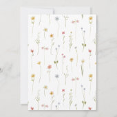 Liefde in Bloom Wildflower Floral Vrijgezellenfees Kaart (Achterkant)