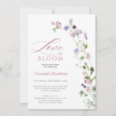 Liefde in Bloom Wildflower Floral Vrijgezellenfees Kaart (Voorkant)