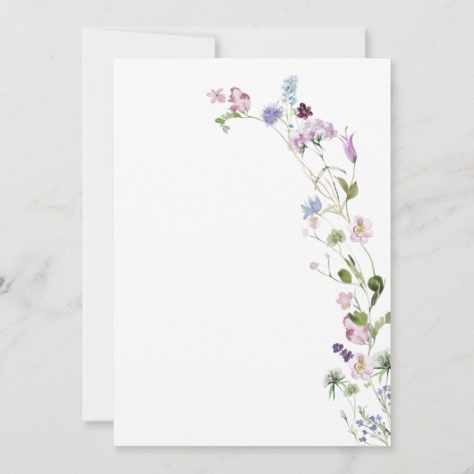 Liefde in Bloom Wildflower Floral Vrijgezellenfees Kaart (Achterkant)