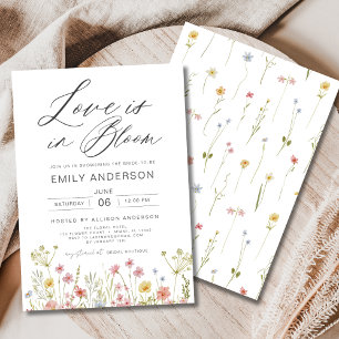 Liefde in Bloom Wildflower Floral Vrijgezellenfees Kaart