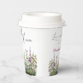 Liefde in Bloom Wildflower Floral Vrijgezellenfees Papieren Bekers (Rechts)