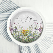 Liefde in Bloom Wildflower Floral Vrijgezellenfees Papieren Bordje