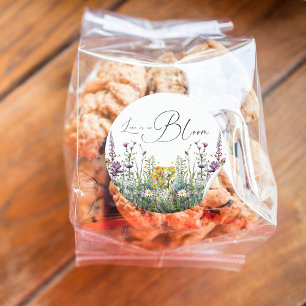 Liefde in Bloom Wildflower Floral Vrijgezellenfees Ronde Sticker