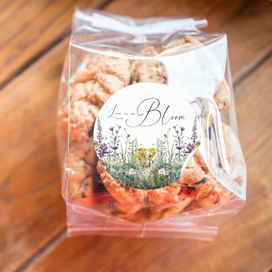 Liefde in Bloom Wildflower Floral Vrijgezellenfees Ronde Sticker