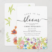 Liefde in Bloom Wildflower Flower Vrijgezellenfees Kaart (Voorkant / Achterkant)