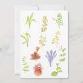 Liefde in Bloom Wildflower Flower Vrijgezellenfees Kaart (Achterkant)