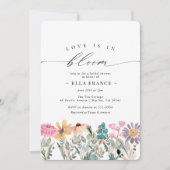 Liefde in Bloom Wildflower Flower Vrijgezellenfees Kaart (Voorkant)