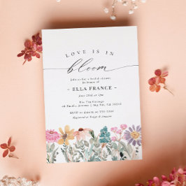 Liefde in Bloom Wildflower Flower Vrijgezellenfees Kaart