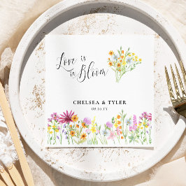 Liefde in Bloom Wildflower Meadow Floral Wedding Servet