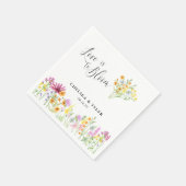 Liefde in Bloom Wildflower Meadow Floral Wedding Servet (Hoek)