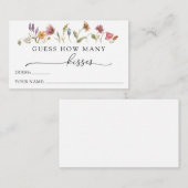 Liefde in Bloom Wildflower raad hoeveel kisses Informatiekaartje (Voorkant / Achterkant)