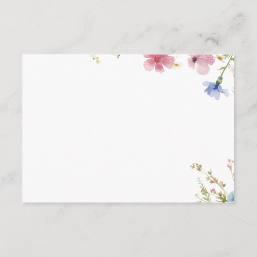 Liefde in Bloom Wildflower Recept Kaarten (Achterkant)