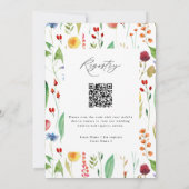 Liefde in Bloom Wildflower Terug & QR Code Douche Kaart (Achterkant)