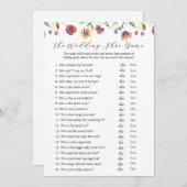 Liefde in Bloom Wildflower Trouwschoen Game Kaart (Voorkant / Achterkant)