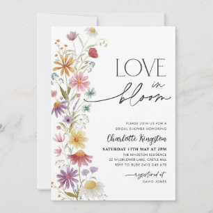 Liefde in Bloom Wildflower Vrijgezellenfeest Bloem Kaart