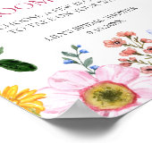 Liefde in Bloom Wildflower Vrijgezellenfeest Bloom Poster (Hoek)