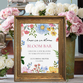 Liefde in Bloom Wildflower Vrijgezellenfeest Bloom Poster