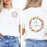 Liefde in Bloom Wildflower Vrijgezellenfeest Custo Tri-Blend Shirt<br><div class="desc">Dit prachtige ontwerp is voorzien van waterverf wilde bloemen en uw aangepaste tekst. Voeg jouw tekst toe met behulp van het sjabloon formulier.</div>