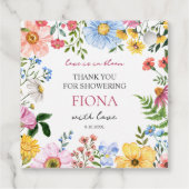 Liefde in Bloom Wildflower Vrijgezellenfeest Dank Bedankjes Labels (Achterkant)