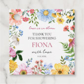 Liefde in Bloom Wildflower Vrijgezellenfeest Dank Bedankjes Labels (Voorkant)