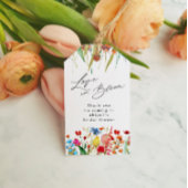 Liefde in Bloom Wildflower Vrijgezellenfeest Favor Cadeaulabel