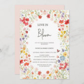 Liefde in Bloom Wildflower Vrijgezellenfeest Kaart (Voorkant / Achterkant)
