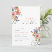Liefde in bloom Wildflower Vrijgezellenfeest Kaart (Staand voorkant)