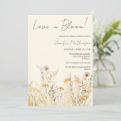 Liefde in Bloom Wildflower Vrijgezellenfeest Kaart (Staand voorkant)