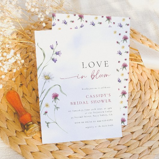 Liefde in Bloom Wildflower Vrijgezellenfeest Kaart