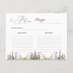 Liefde in Bloom Wildflower Vrijgezellenfeest Recep Briefkaart