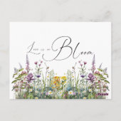 Liefde in Bloom Wildflower Vrijgezellenfeest Recep Briefkaart (Achterkant)