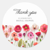 Liefde in Bloom Wildflower Vrijgezellenfeest Ronde Sticker (Voorkant)