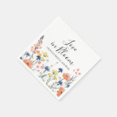 Liefde in Bloom Wildflower vrijgezellenfeest Servet (Hoek)