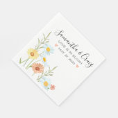 Liefde in Bloom Wildflower Wedding Napkins Servet (Hoek)