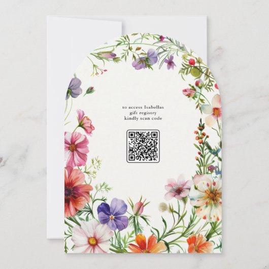 Liefde in Bloom Zomer Bloemen Bruids Zaaier Kaart (Achterkant)